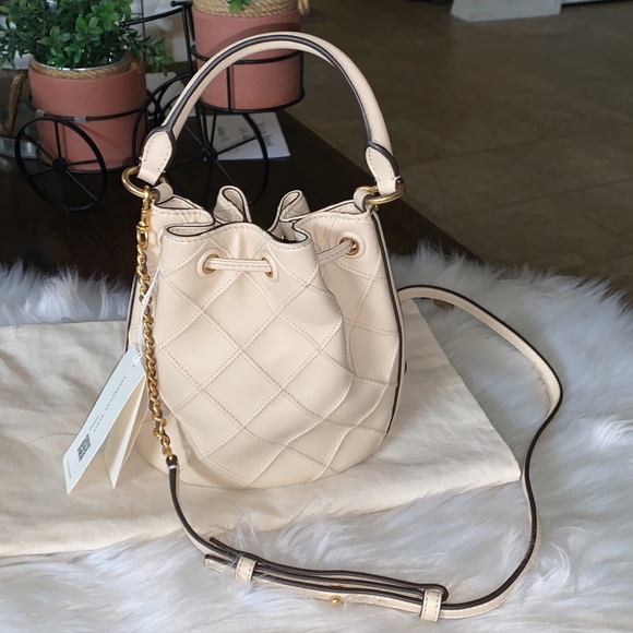 Tory Burch Mini Fleming soft bucket bag New Cream - Picture 7 of 17